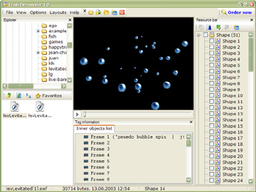 Click to view Eltima Flash Decompiler 1.40 screenshot